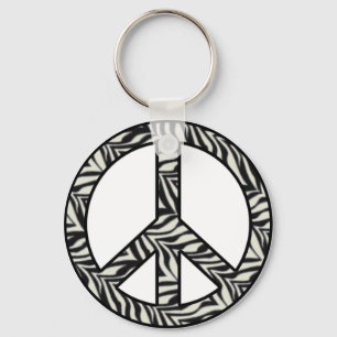 Zebra tryckfredstecken Keychain Nyckelring