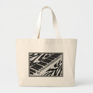 Zebra tryckpianotangentbord jumbo tygkasse