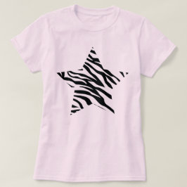 Zebra tryckstjärna t shirt