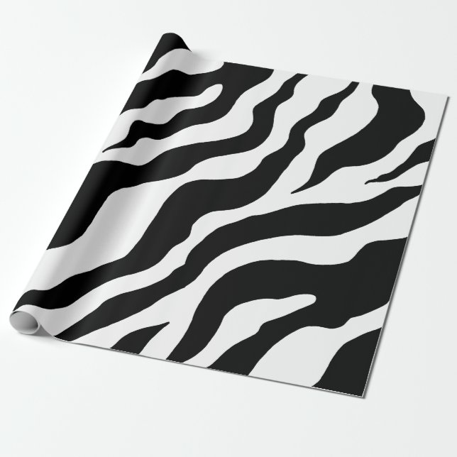 Zebra tryckt inslagspapper  presentpapper (Utrullad)