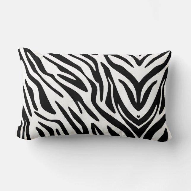 ZEBRA TRYCKT KASTKUDDE LUMBARKUDDE (Framsida)