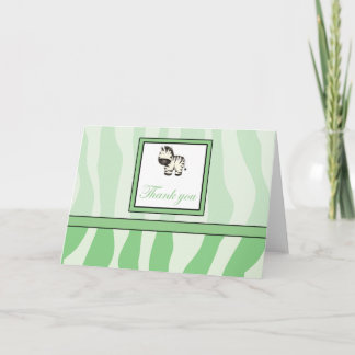 Zebra trycktack - grönt tack kort