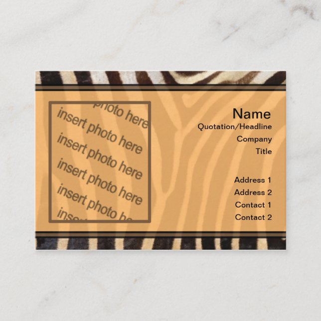 zebra tryckvisitkort visitkort (Framsida)