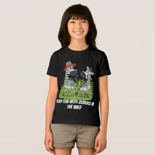 Zebra-Twillingar i Vilden och Personligen Namn T Shirt