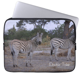 Zebra Twillingars Dubbla Ta foto Laptop Fodral