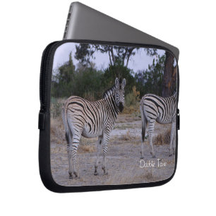 Zebra Twins Double Take Foto Laptop Fodral