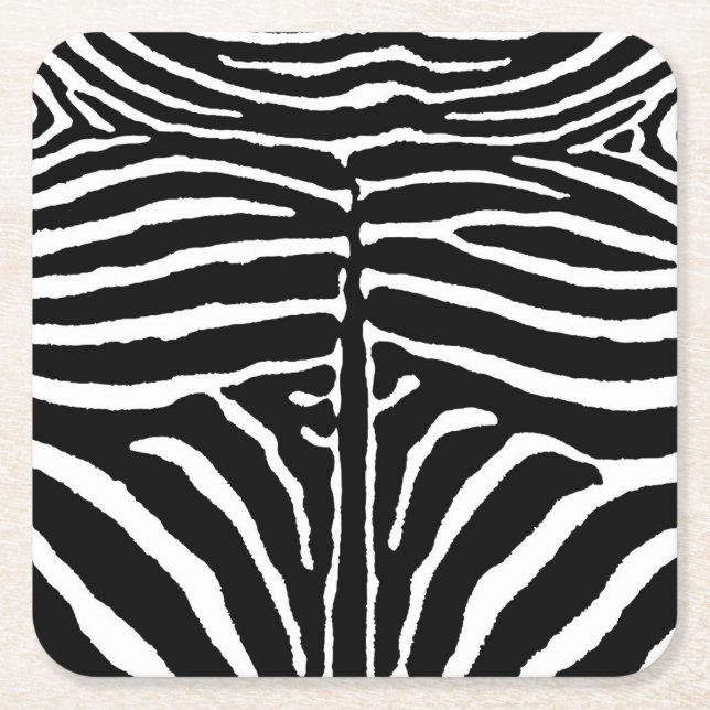 Zebra Underlägg Papper Kvadrat (Framsidan)