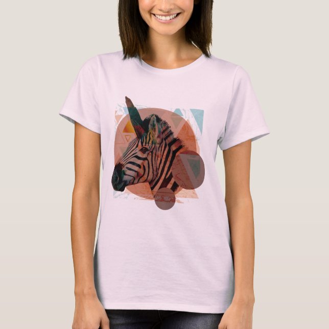 Zebra Unicorn T Shirt (Framsida)