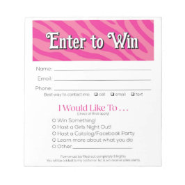 Zebra Vendor Event Leads Drawing Slip Booking  Anteckningsblock