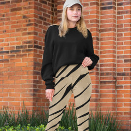 Zebra Vild Animal Mönster Leggings