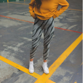 Zebra Vild Animal Mönster Leggings