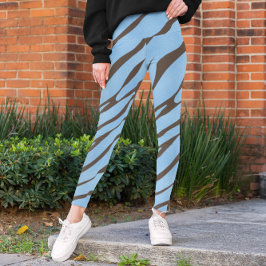 Zebra Vild Animal Mönster Leggings