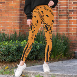 Zebra Vild Animal Mönster Leggings