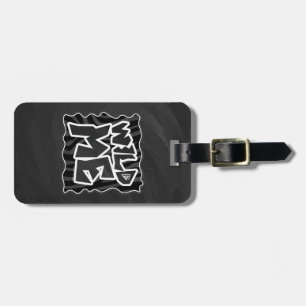 Zebra Vild me Black och Grått Bagagebricka