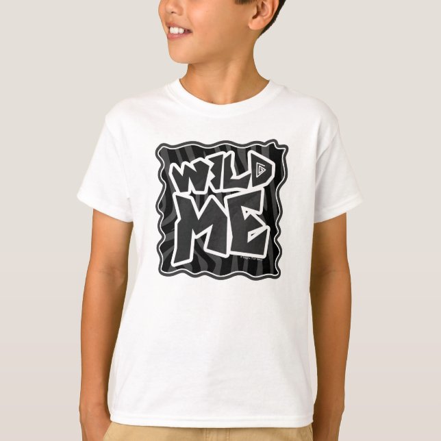 Zebra Vild me Black och Grått T-shirt (Framsida)