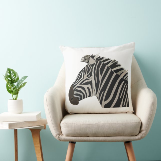 Zebra Vilda Djur Kastkudde Kudde (Stol)