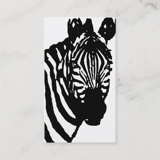 zebra. visitkort (Framsida)