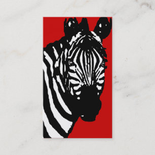 zebra. visitkort
