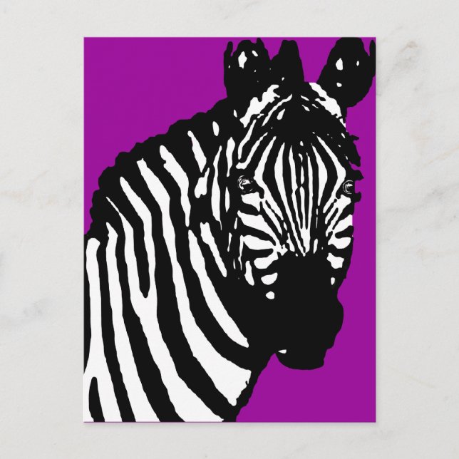 zebra. vykort (Framsida)
