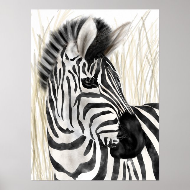 Zebra Wall Art Home Decor Poster (Framsidan)