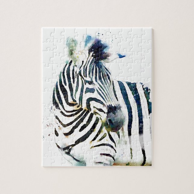 Zebra Watercolor Pussel (Vertikal)
