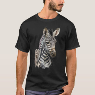 Zebra Watercolor T Shirt