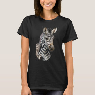 Zebra Watercolor T Shirt