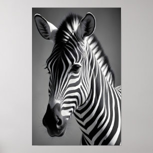 Zebra Wildlife Majestic Nature Life Art Tapet Poster
