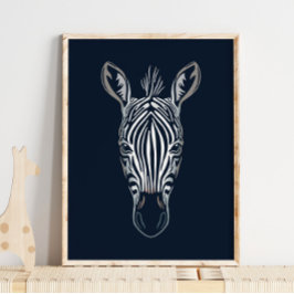 Zebra Wildlife Skriv ut | Utskrift av Zebra-djur Poster