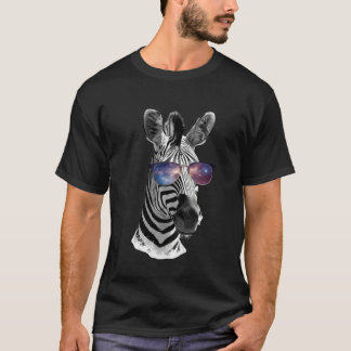 Zebra with Sunglasses Safari Artwork African Anima T Shirt