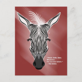 Zebra without Labels Postcards Helg Vykort