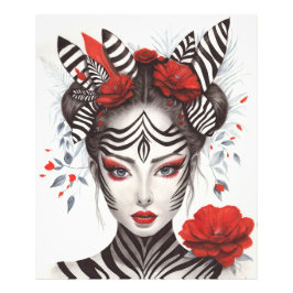 Zebra Woman - Prisbelönt poppekonst Fototryck