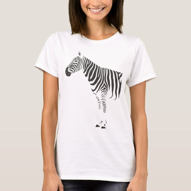 Zebra Wrap Around T-Shirt (Framsida)