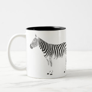 Zebra Wrap Around Två-Tonad Mugg