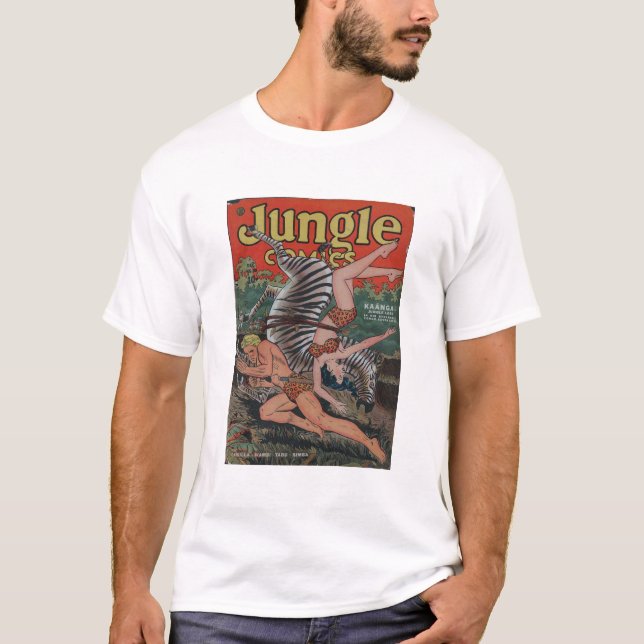 Zebra - Zebra Hunting - Jungle - Kung T Shirt (Framsida)
