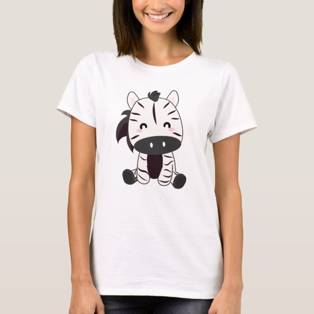 Zebra Zebrors Zoo Safari Cute Animals T Shirt (Framsida)