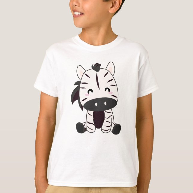 Zebra Zebrors Zoo Safari Cute Animals T Shirt (Framsida)
