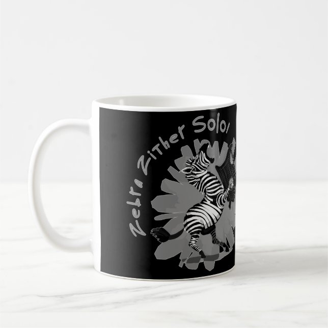 Zebra Zither Solo Kaffemugg (Vänster)