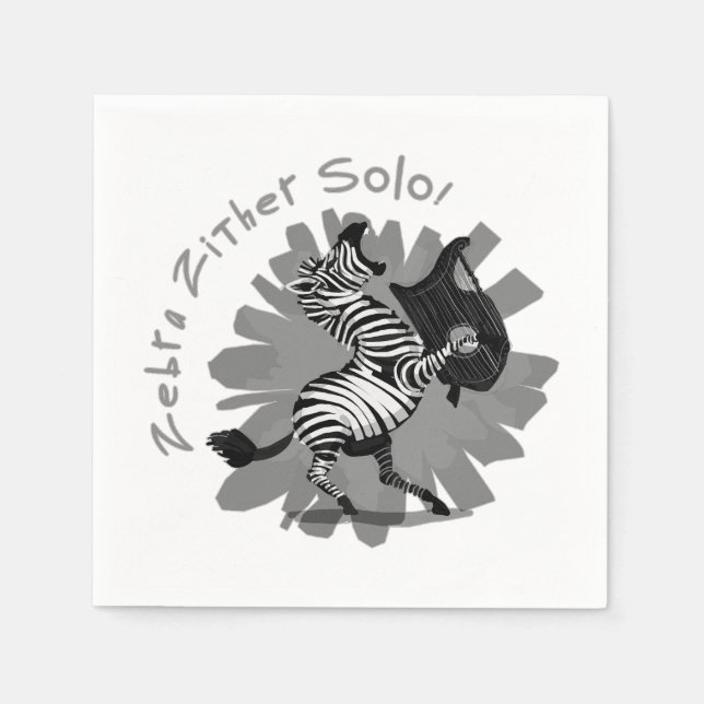 Zebra Zither Solo Pappersservett (Framsidan)