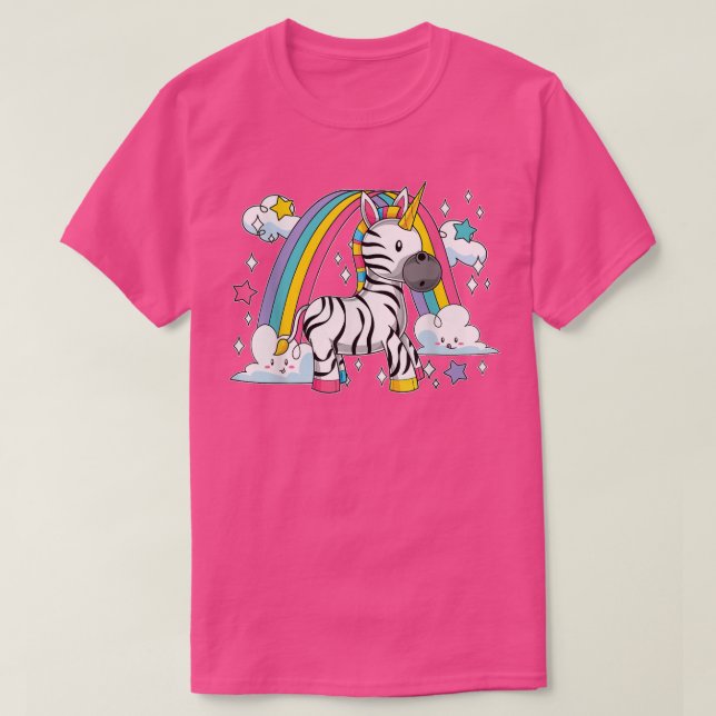 Zebracorn Afrika Zoo Animal Rainbow Fairytale Unic T Shirt (Design framsida)