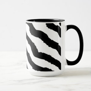 Zebrafärgat tryck mugg