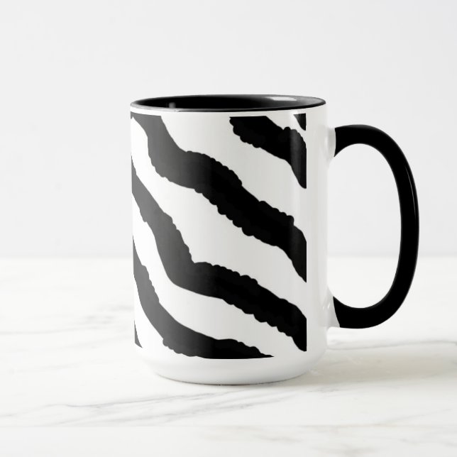 Zebrafärgat tryck mugg (Höger)