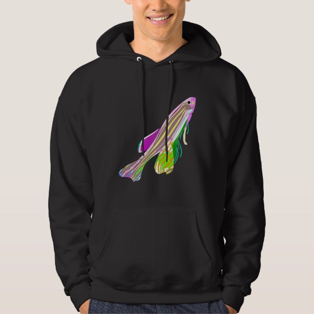 Zebrafish Zebra Fish Hoodie (Framsida)