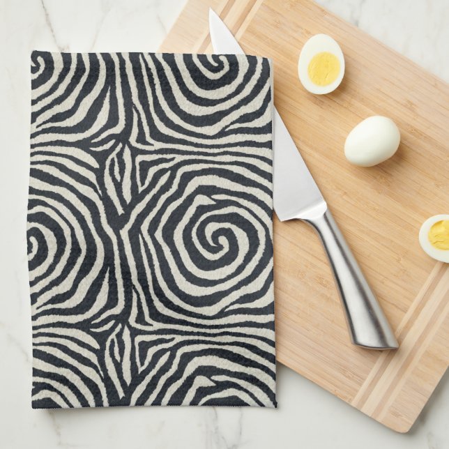 Zebrainspirerad Kökshandduk (Vikt i Fjärdedel)