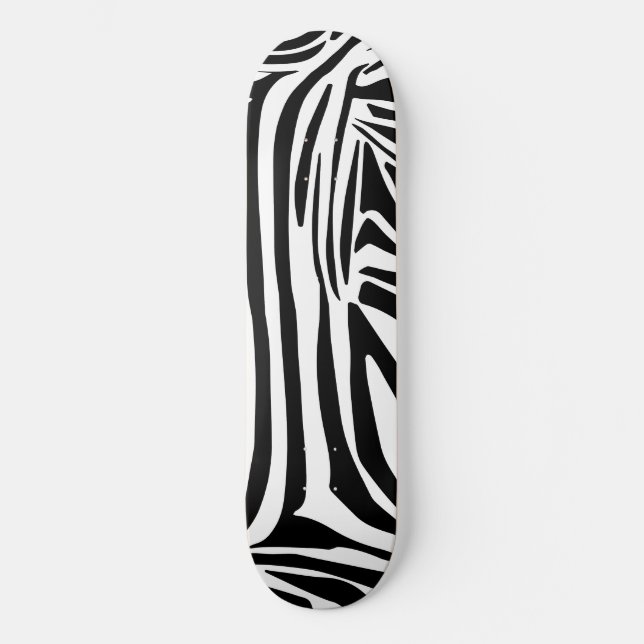 Zebramönster Mini Skateboard Bräda 18,5 Cm (Framsida)
