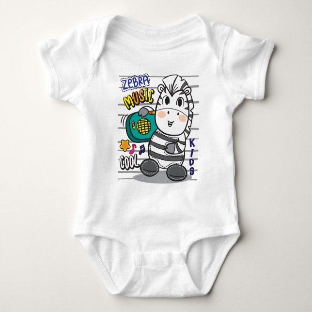 Zebramusik  t shirt (Framsida)