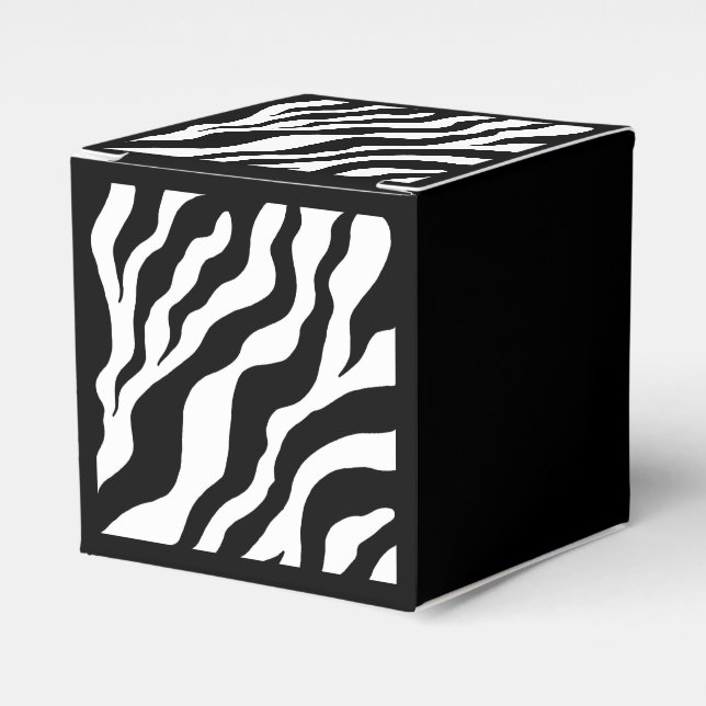 Zebraprint-favoritlådor Presentaskar (Framsidan Sidan)