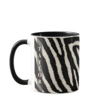 Zebraprint-mugg med anpassat namn
