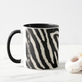 Zebraprint-mugg med anpassat namn mugg
