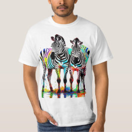 Zebras bunt t shirt